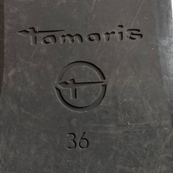 Tamaris Women's Genuine Leather Slide Flat Sandal Sz 36 Camel #30Y - Picture 7 of 8